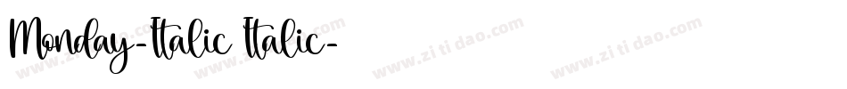 Monday-Italic Italic字体转换